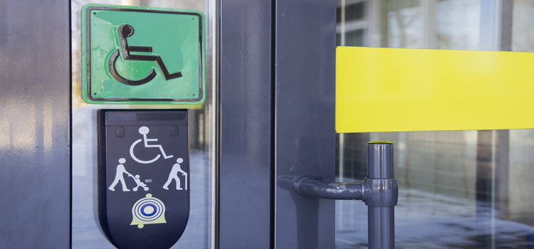 automatic handicap door opener in Lakewood Balmoral Historic District